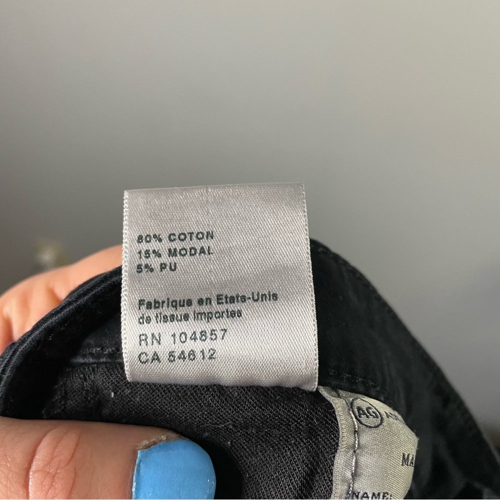 AG Adriano Goldschmied The Stevie Ankle Slim Straight Leg Black Skinny Jeans 28 - Picture 6 of 8